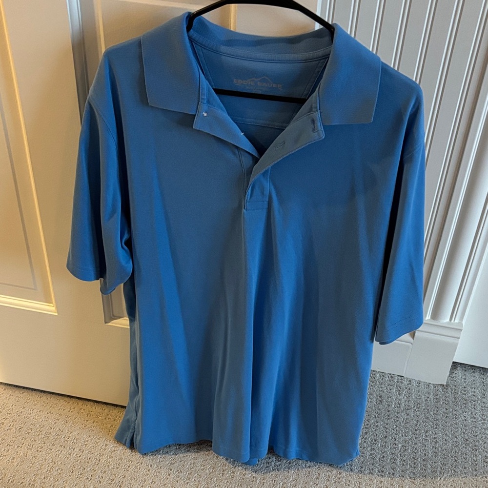 Eddie Bauer Men's Classic Blue Polo Size  XL Tall